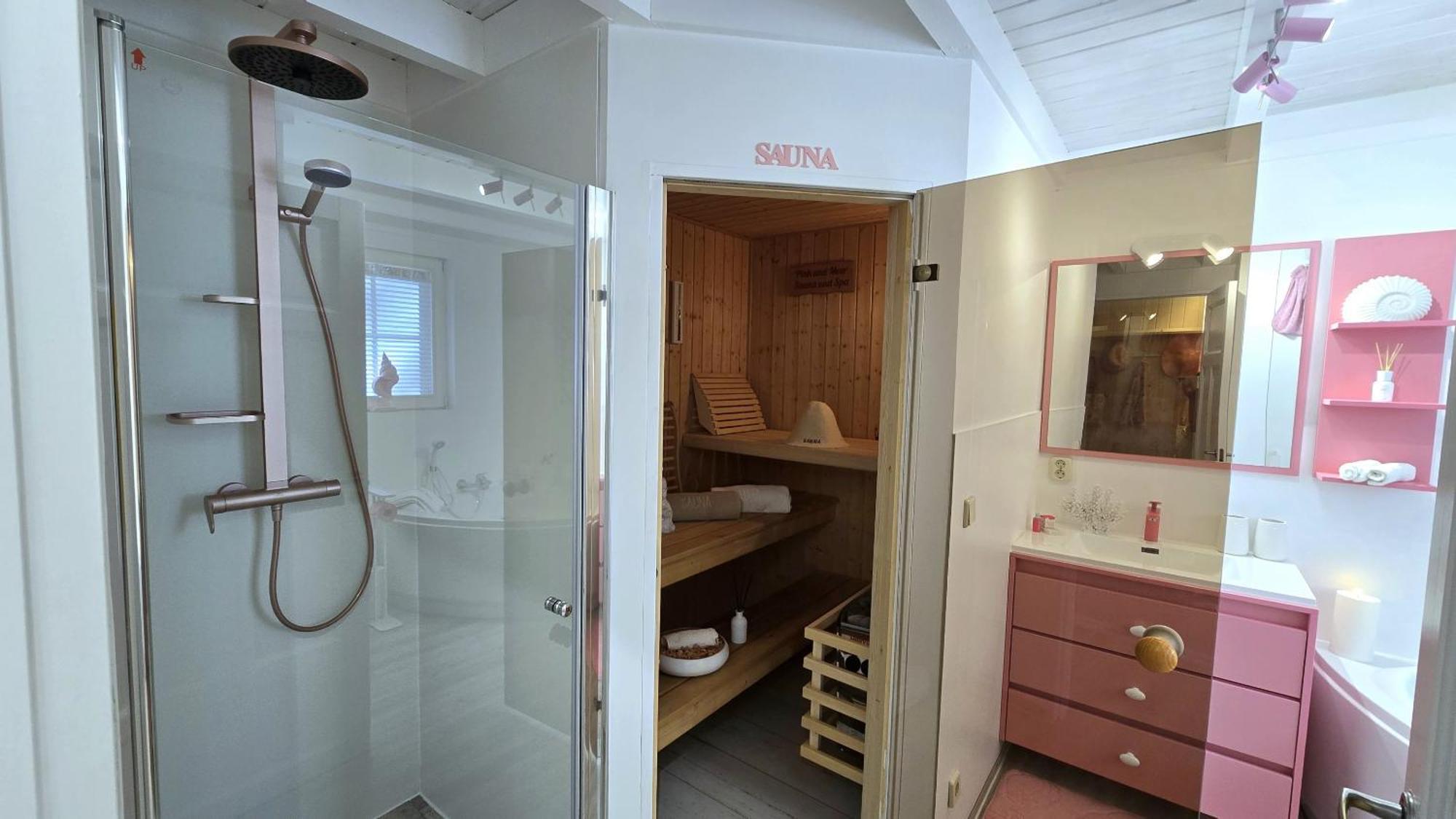 Pink Und Meer - Meerblick, Sauna, Kamin & Whirlpool バーベ エクステリア 写真